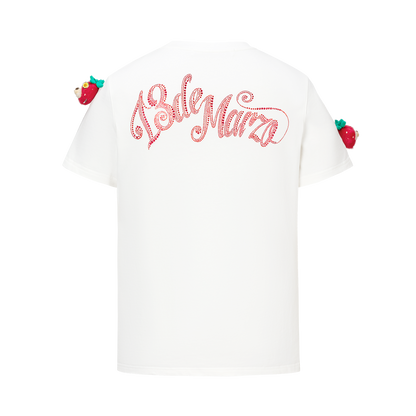 13DE MARZO x Chupa Chups Bear Print with Rhinestone T-shirt White