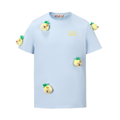 13DE MARZO x Chupa Chups Bear Print with Rhinestone T-shirt Blue