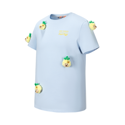 13DE MARZO x Chupa Chups Bear Print with Rhinestone T-shirt Blue
