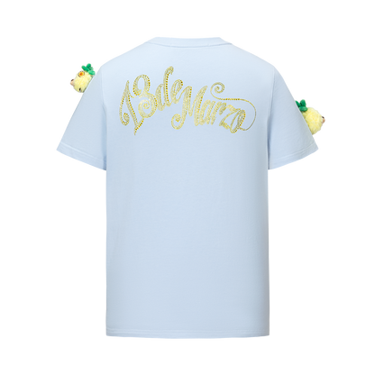 13DE MARZO x Chupa Chups Bear Print with Rhinestone T-shirt Blue