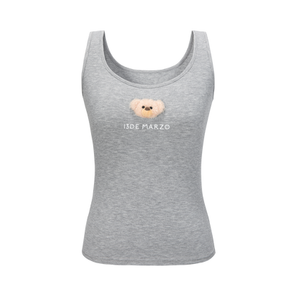 13DE MARZO Bear Basic Tank Grey