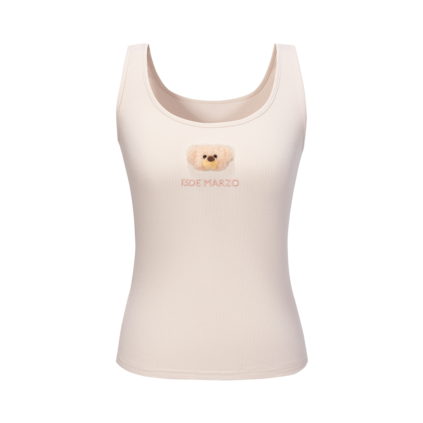 13DE MARZO Bear Basic Tank Beige
