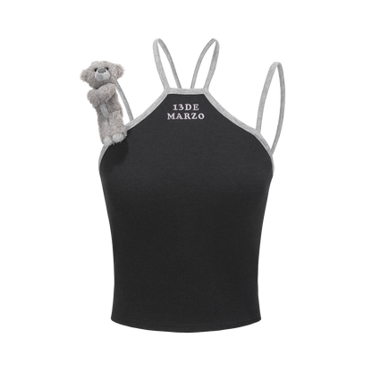 13DE MARZO Magnetic Plush Tank Black