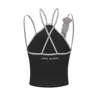 13DE MARZO Magnetic Plush Tank Black