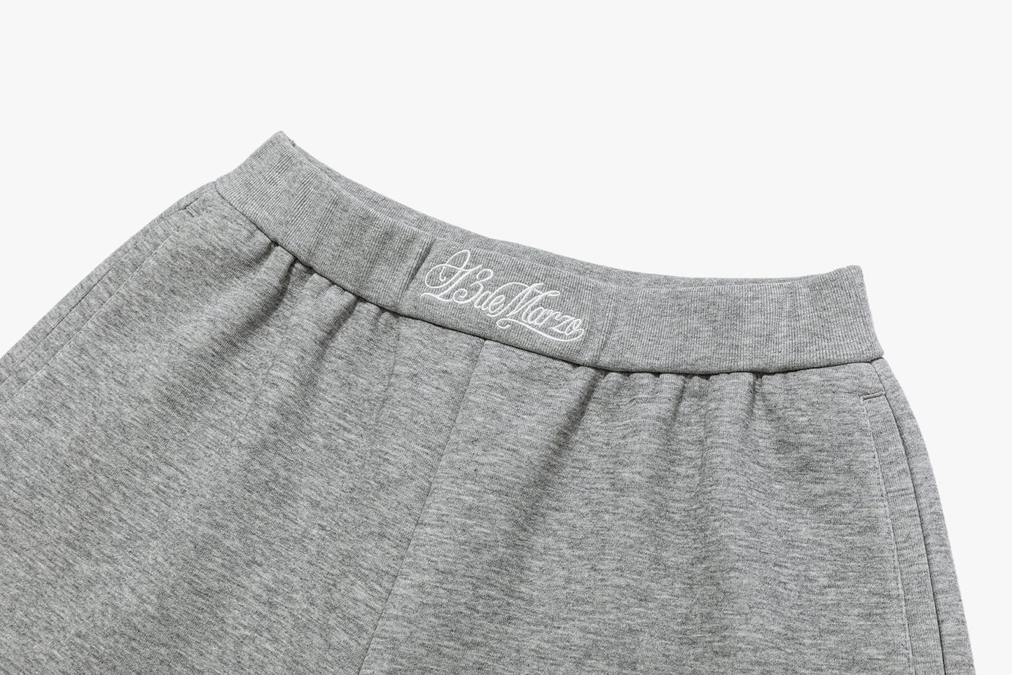 13DE MARZO Lace Trim Crop Sweatpants Grey