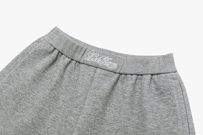 13DE MARZO Lace Trim Crop Sweatpants Grey