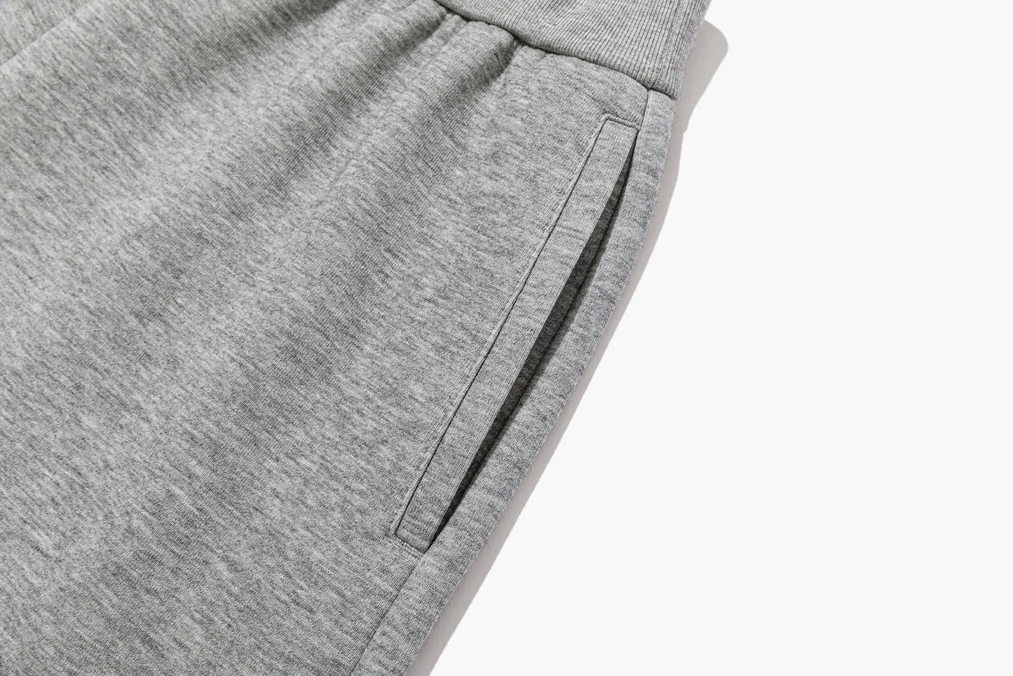 13DE MARZO Lace Trim Crop Sweatpants Grey