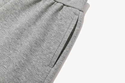 13DE MARZO Lace Trim Crop Sweatpants Grey