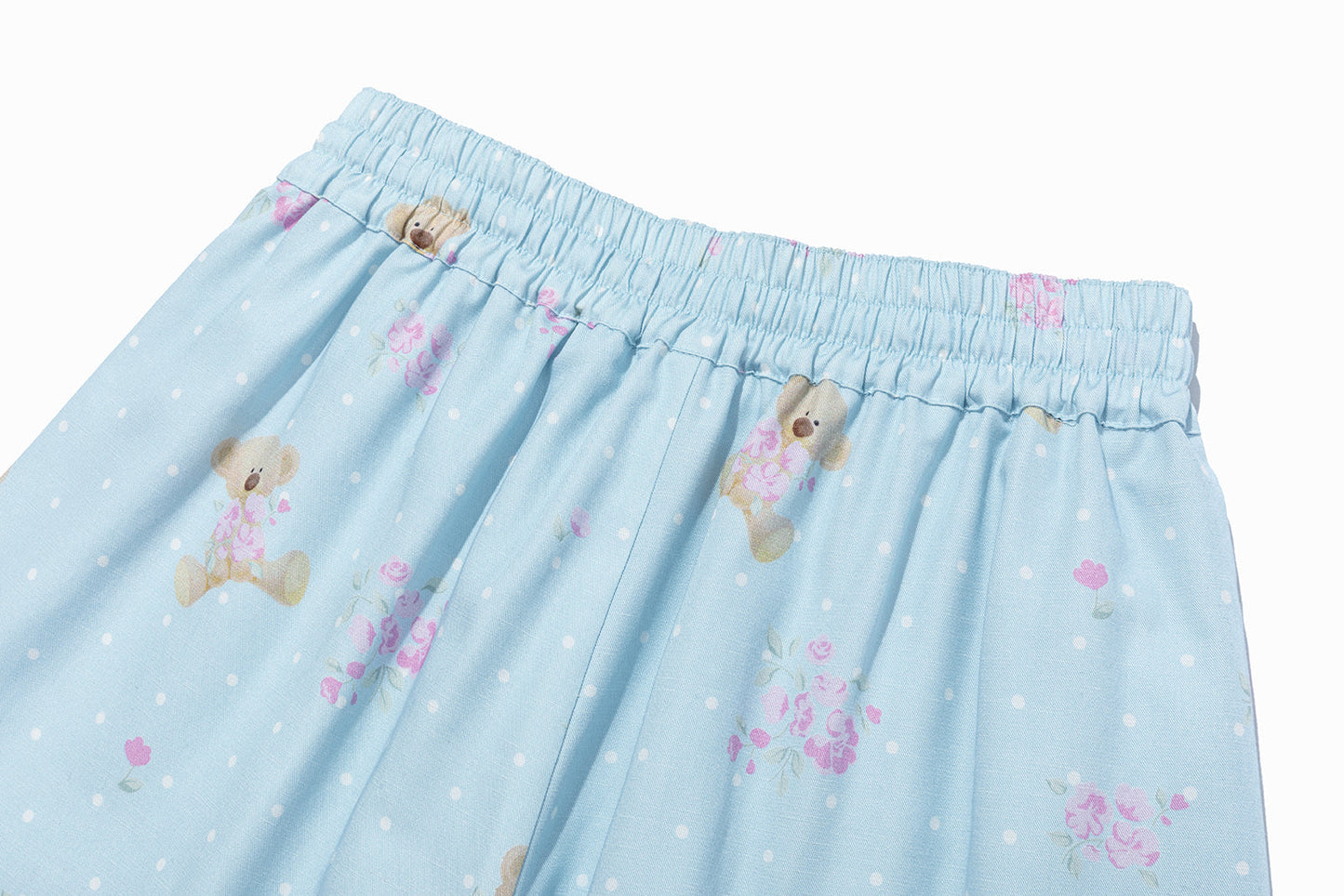 13DE MARZO All-Over Floral Print Loose Pants Blue