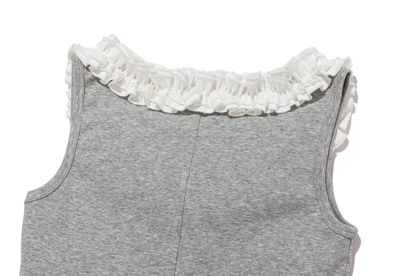 13DE MARZO Ruffle Collar Camisole Grey
