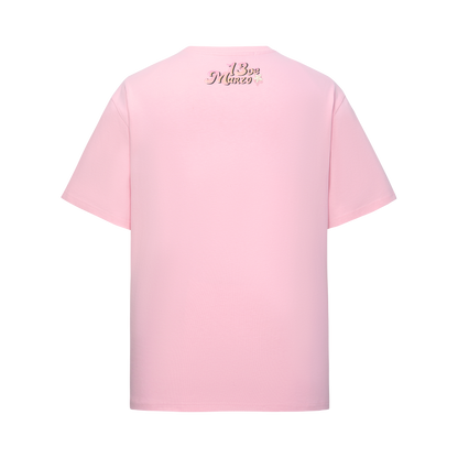 13DE MARZO Island Style Surfing Bear T-Shirt Pink