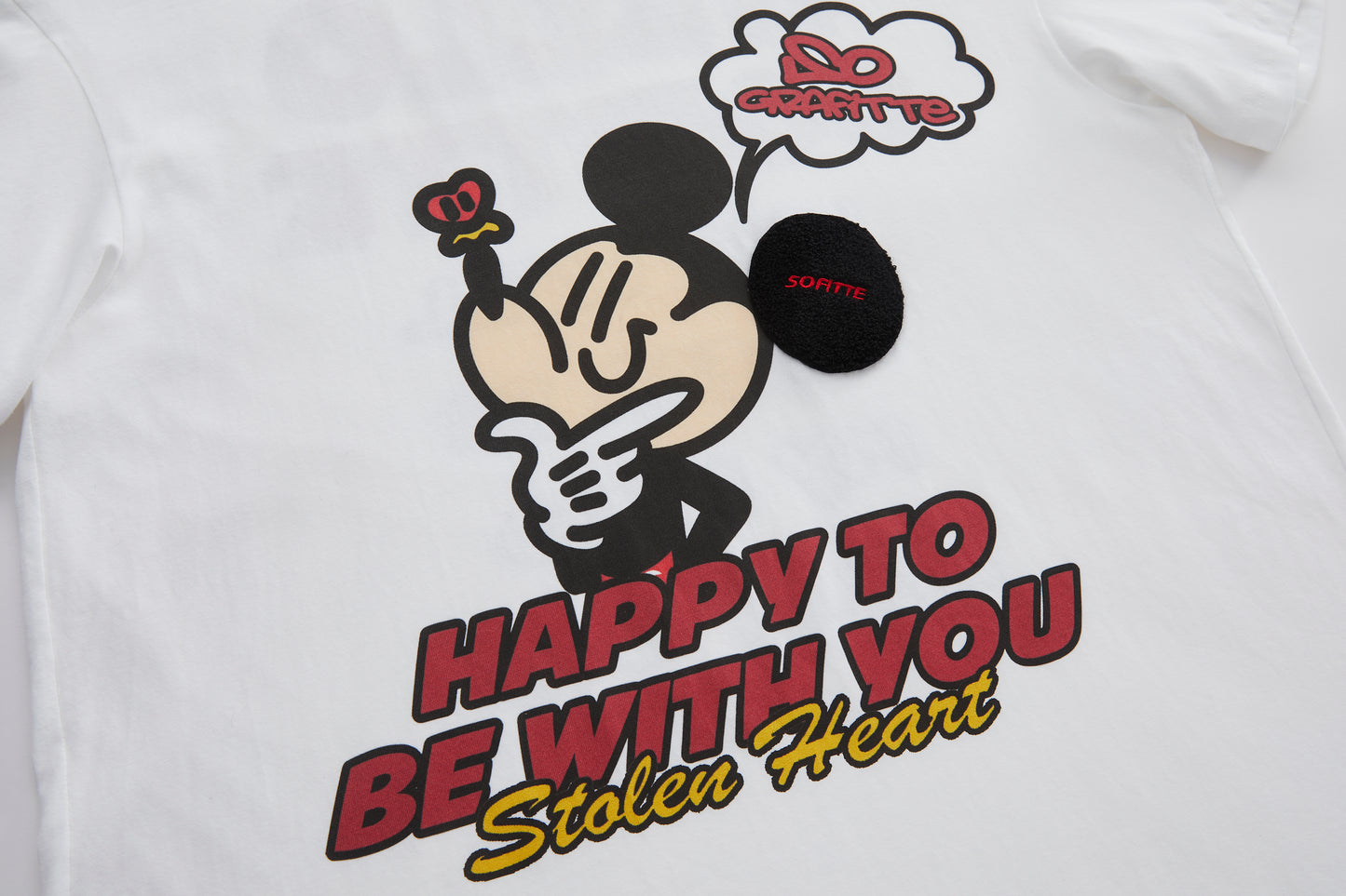 Sofitte Mickey Mouse Graffiti Tee White