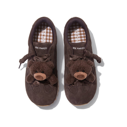 13DE MARZO Round-Toe Casual Sneakers Brown