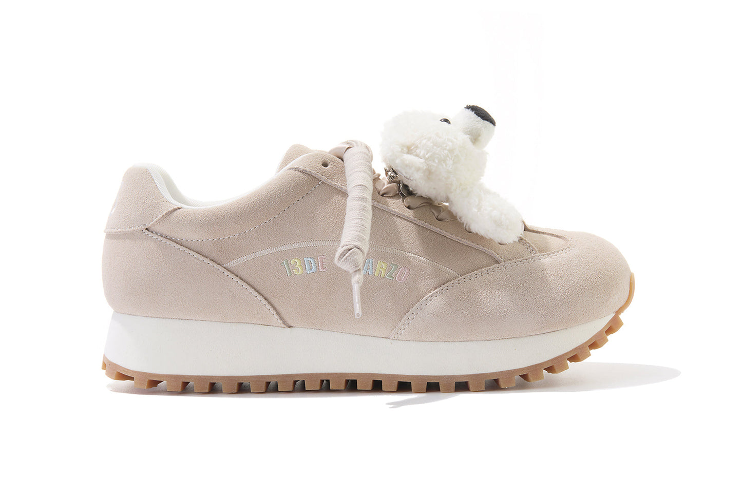 13DE MARZO Round-Toe Casual Sneakers Khaki