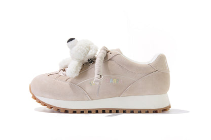 13DE MARZO Round-Toe Casual Sneakers Khaki