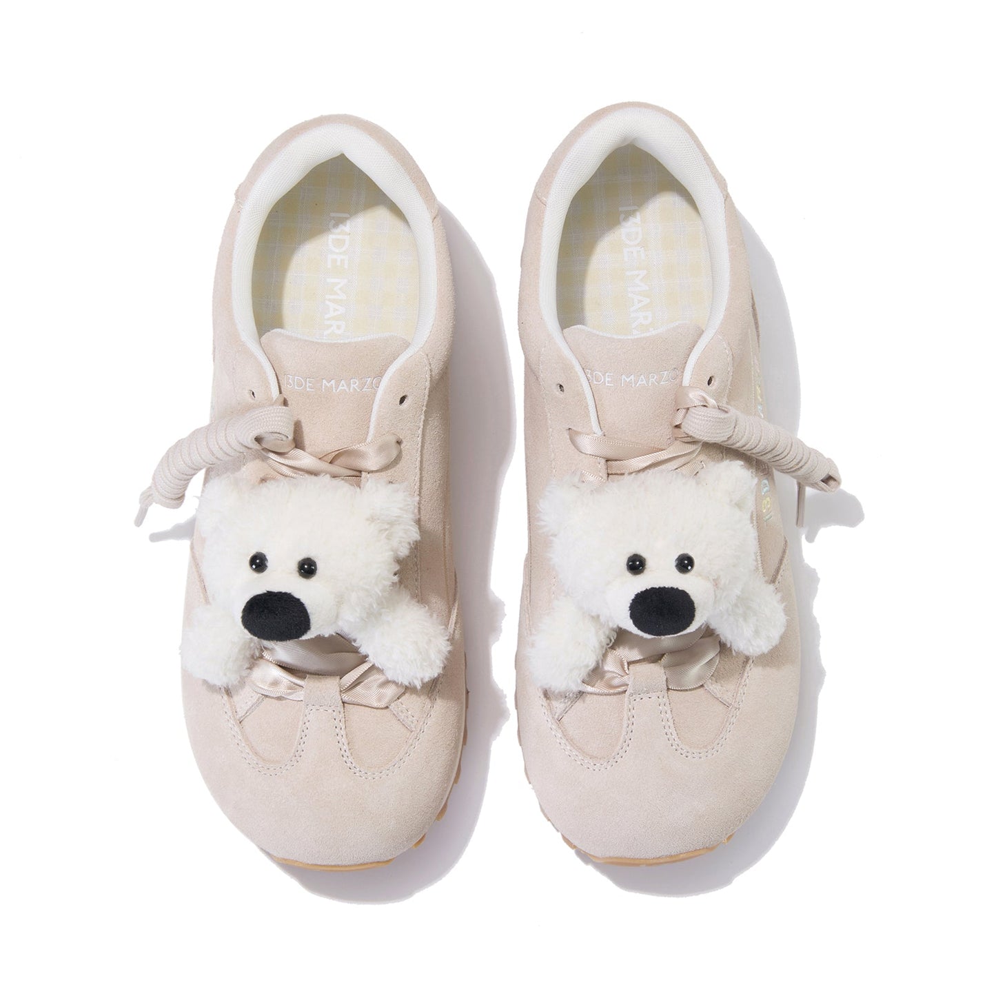 13DE MARZO Round-Toe Casual Sneakers Khaki