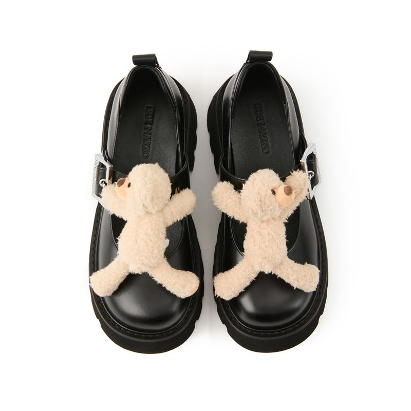 13DE MARZO Bear Mary Jane Shoes Black