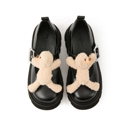 13DE MARZO Bear Mary Jane Shoes Black