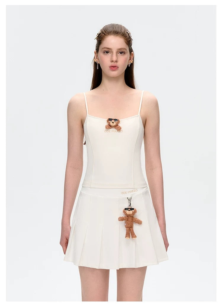 13DE MARZO Sunburnt Bear Cooling Tank White