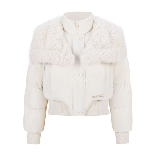 13DE MARZO Doozoo Detachable Short Down Jacket Beige