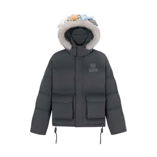 13DE MARZO Friends Hangout Down Jacket Dark Grey