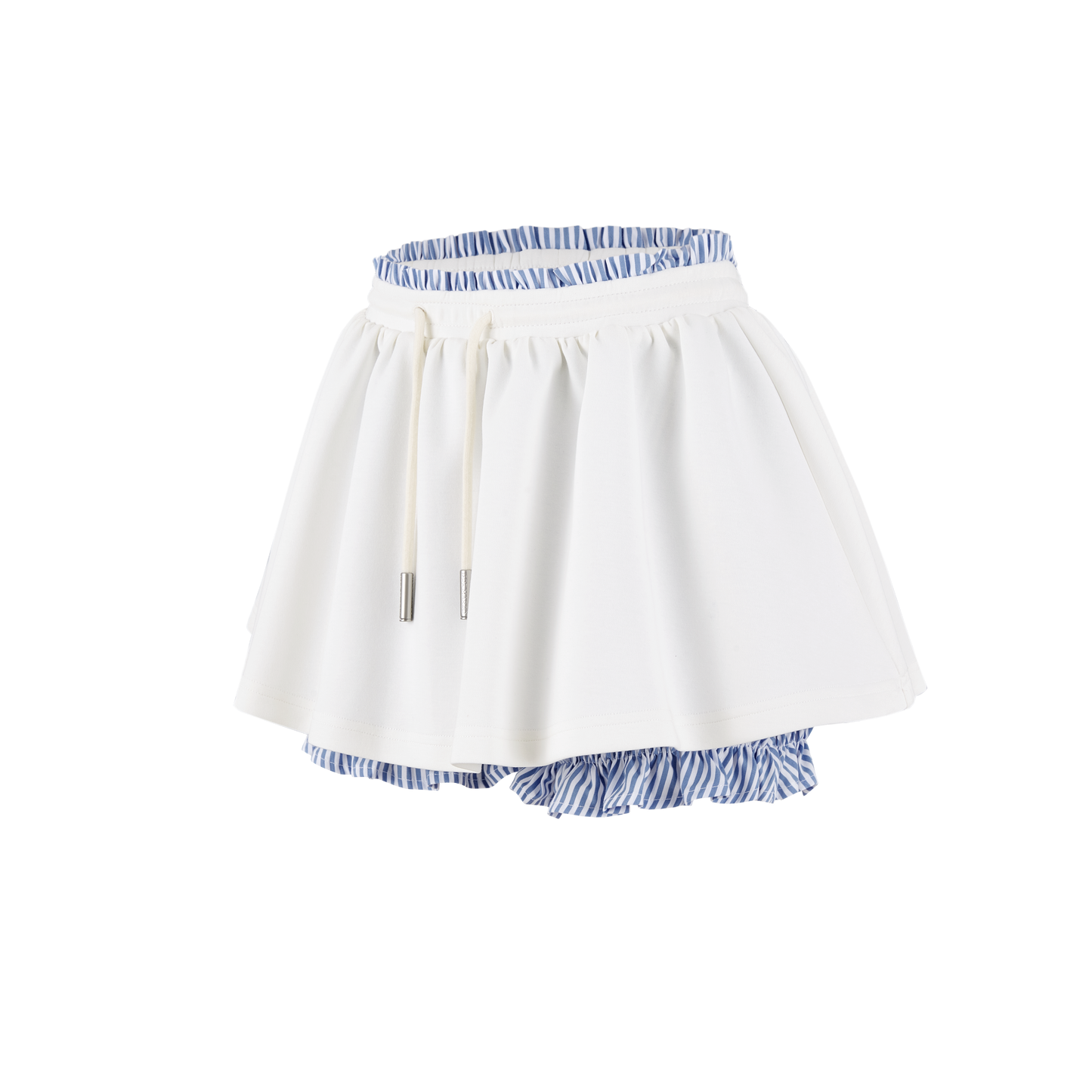 13DE MARZO Lines Bear Skirt White