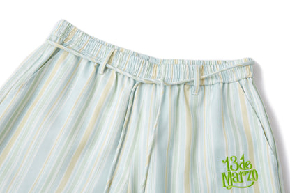 13DE MARZO Floral Lines Trousers Green
