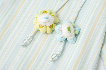 13DE MARZO Floral Lines Trousers Green