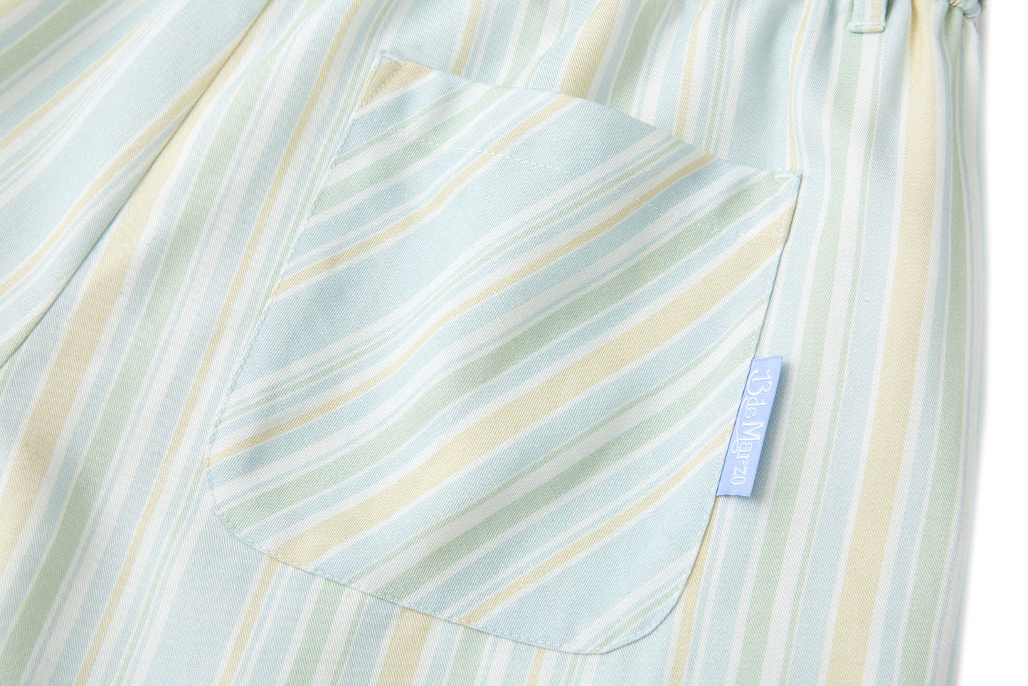 13DE MARZO Floral Lines Trousers Green