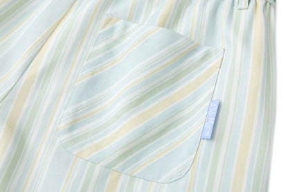 13DE MARZO Floral Lines Trousers Green