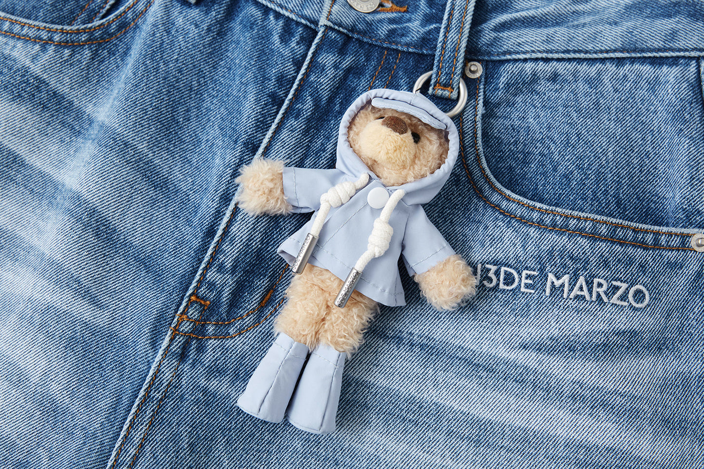 13DE MARZO Rainy Day Jorts Blue