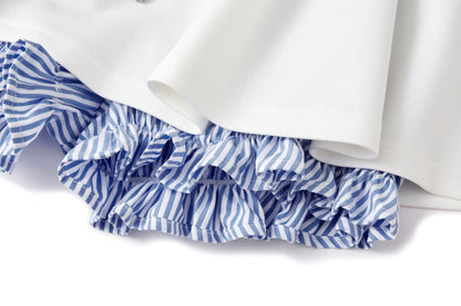 13DE MARZO Lines Bear Skirt White