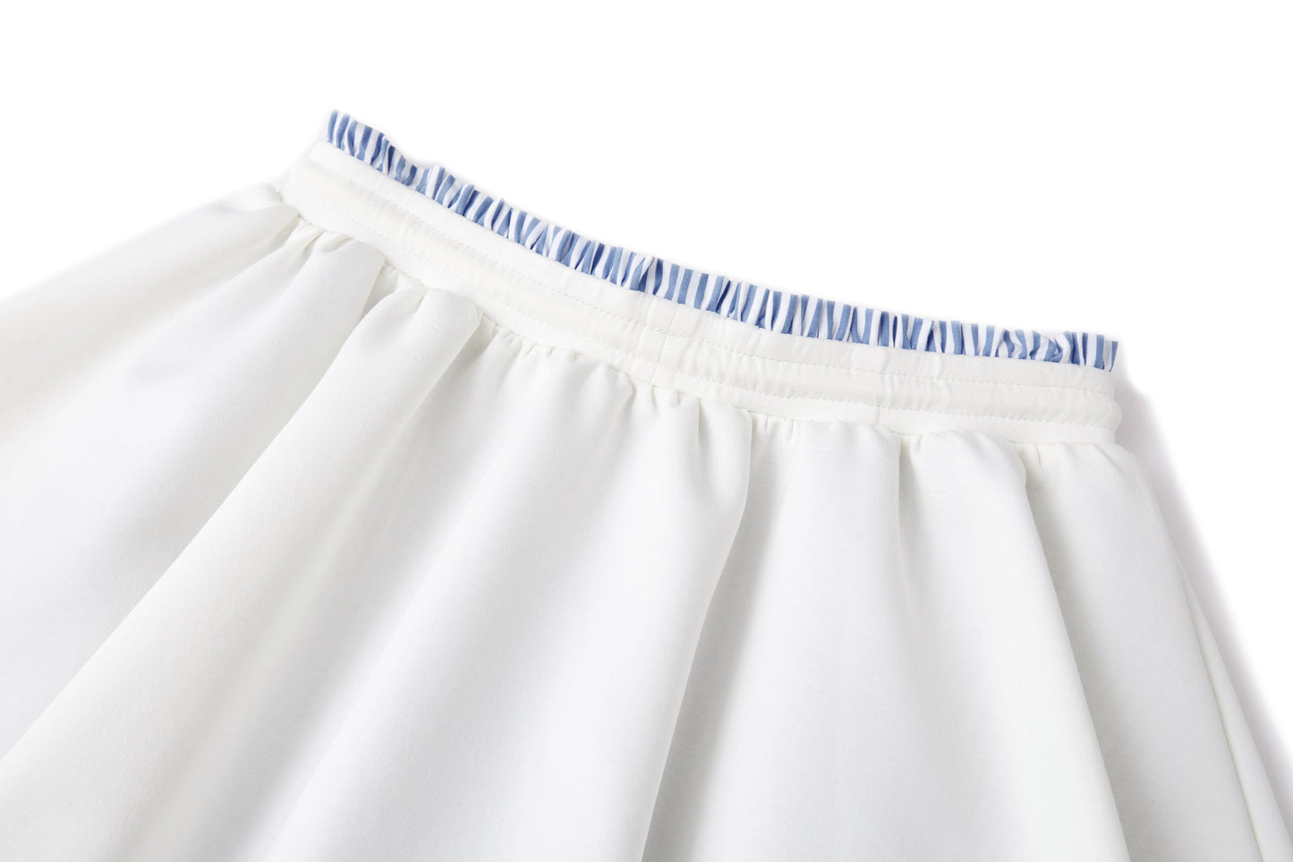 13DE MARZO Lines Bear Skirt White