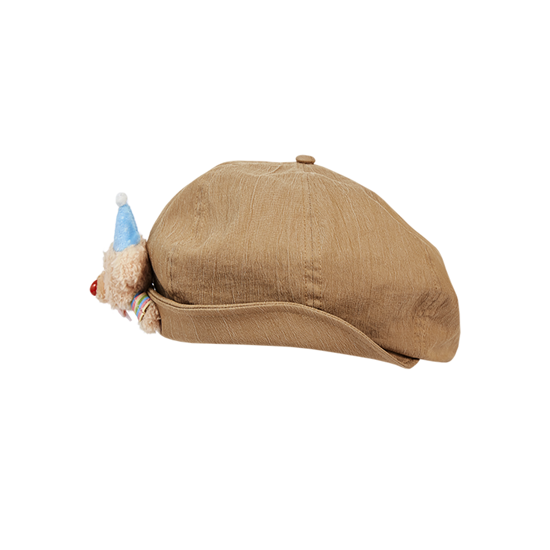 13DE MARZO Vintage Artist Octagonal Hat Brown