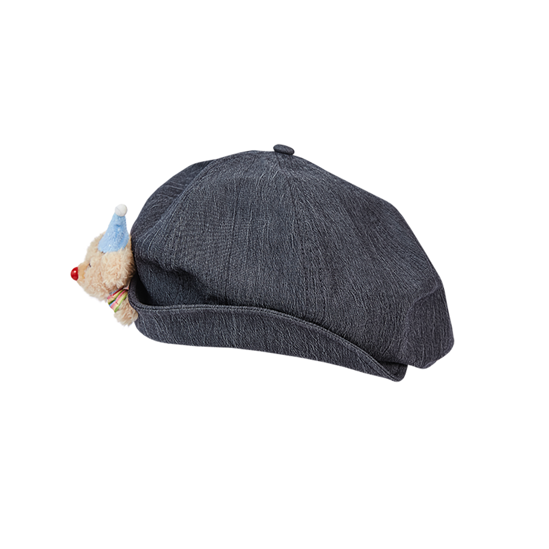 13DE MARZO Vintage Artist Octagonal Hat Dark Grey