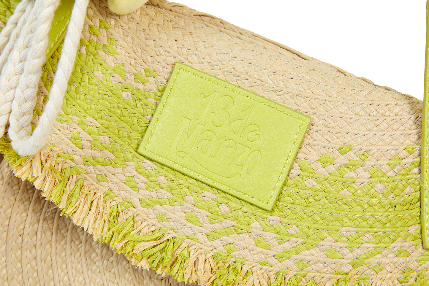 13DE MARZO Straw Tote Bag