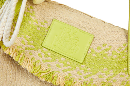 13DE MARZO Straw Tote Bag