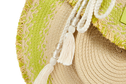 13DE MARZO Straw Tote Bag