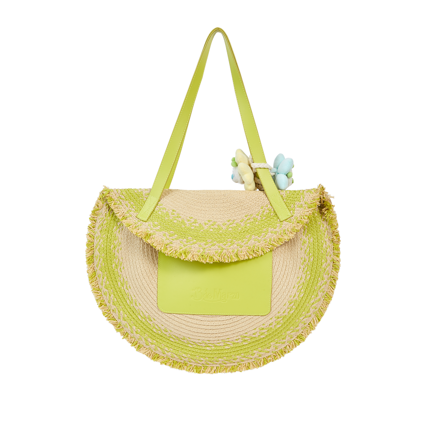 13DE MARZO Straw Tote Bag
