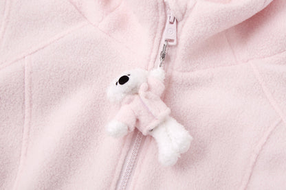 13DE MARZO Slim Fit Fleece Hoodie Pink