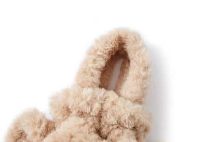 13DE MARZO Bear Face Drawstring Storage Bag Khaki