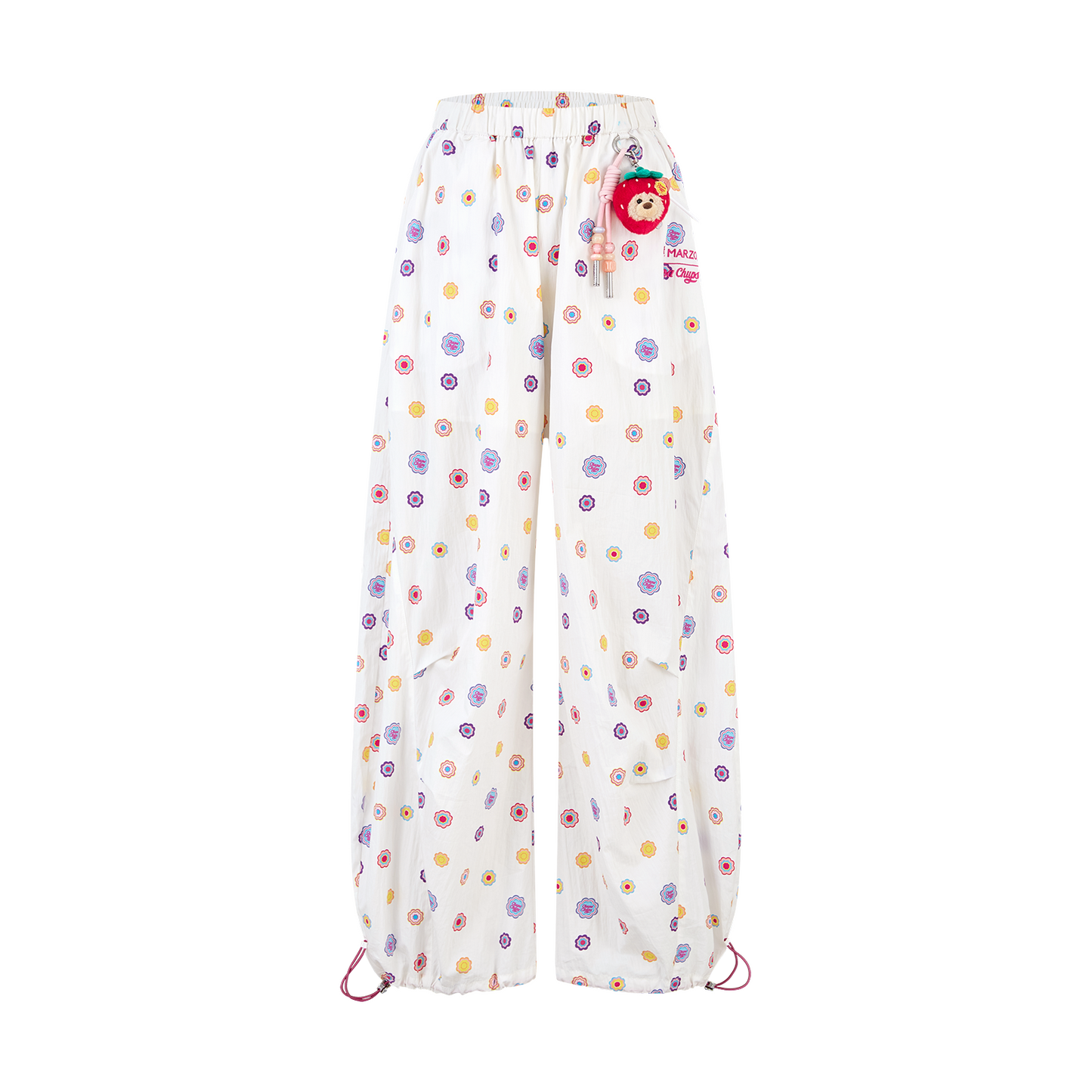 13DE MARZO x Chupa Chups All-Over Print Wide-Leg Pants White