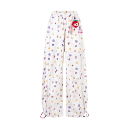 13DE MARZO x Chupa Chups All-Over Print Wide-Leg Pants White