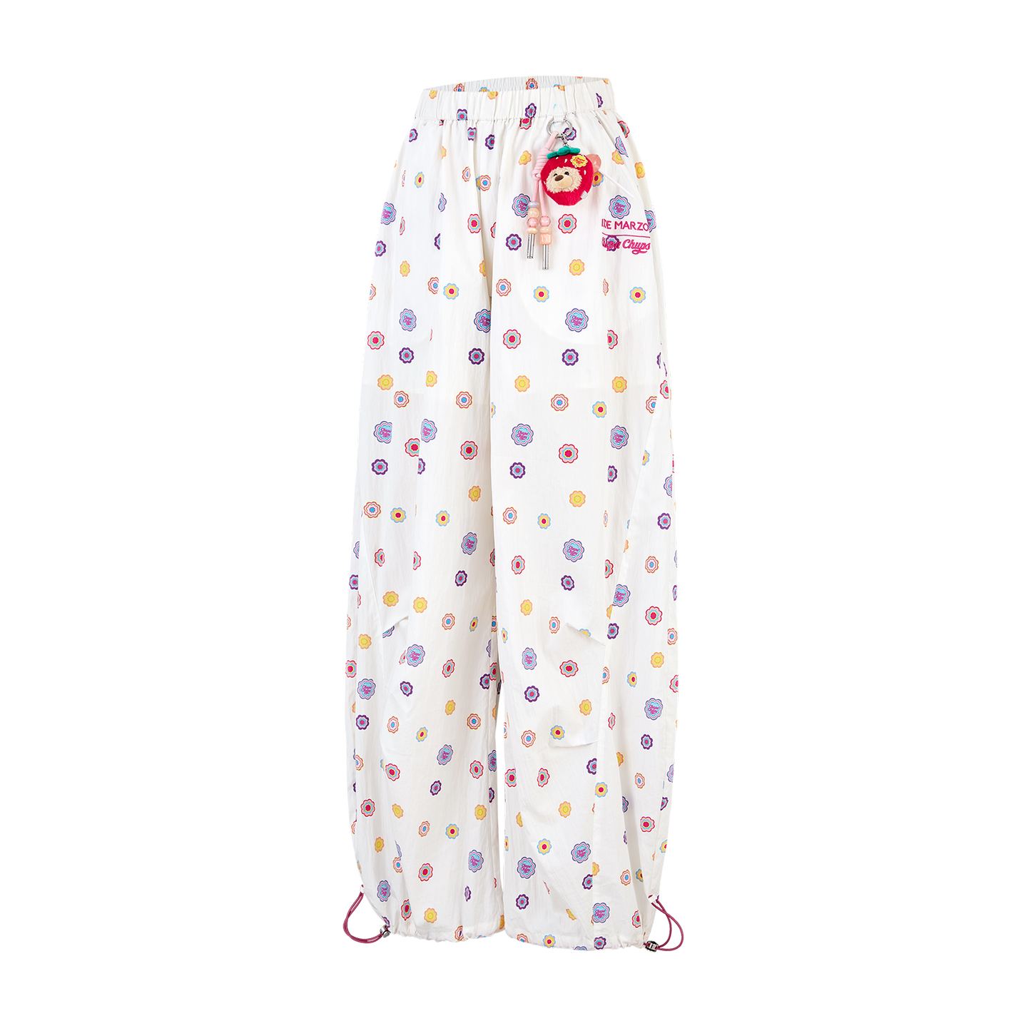 13DE MARZO x Chupa Chups All-Over Print Wide-Leg Pants White