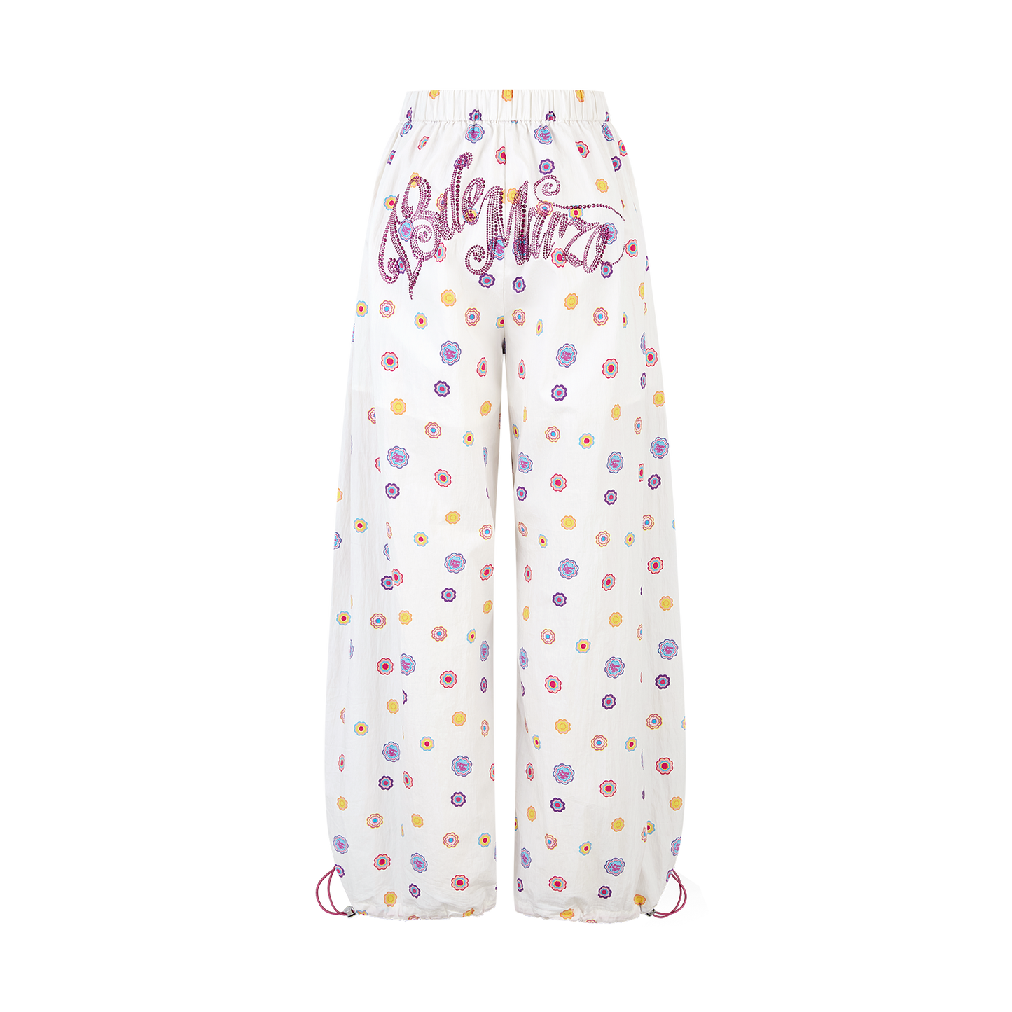 13DE MARZO x Chupa Chups All-Over Print Wide-Leg Pants White