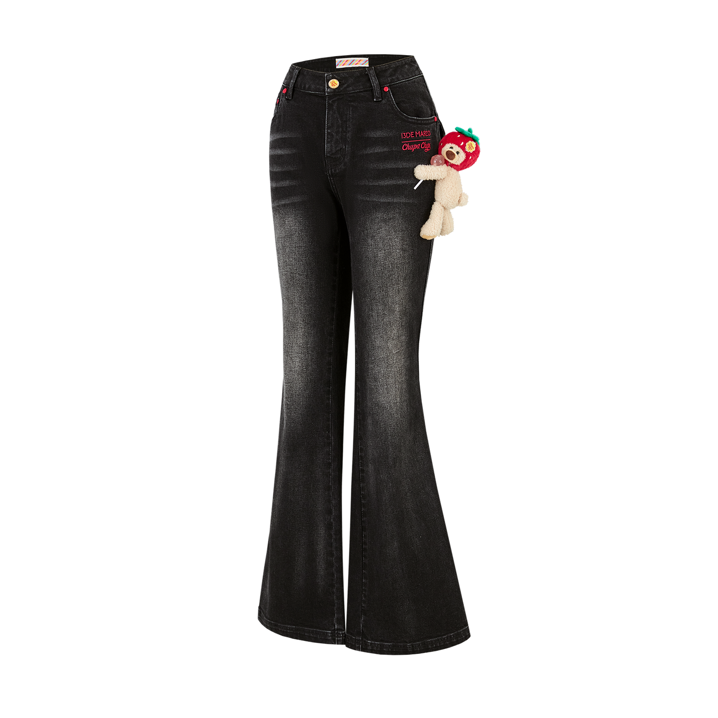 13DE MARZO x Chupa Chups Bear Slim-Fit Jeans Black
