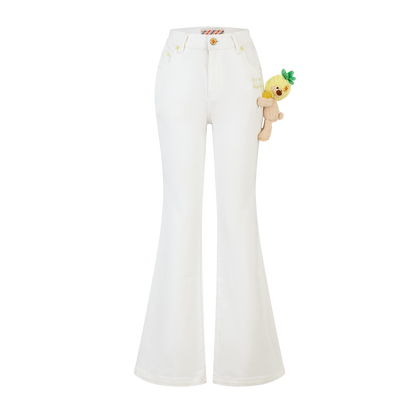 13DE MARZO x Chupa Chups Bear Slim-Fit Jeans White