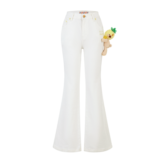 13DE MARZO x Chupa Chups Bear Slim-Fit Jeans White