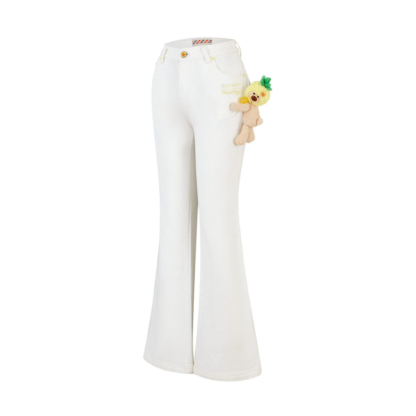 13DE MARZO x Chupa Chups Bear Slim-Fit Jeans White
