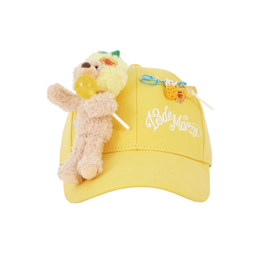 13DE MARZO x Chupa Chups Lollipop Bear Baseball Cap Yellow